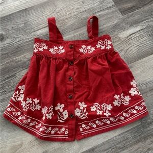 Old Navy Red Floral Kids Top
